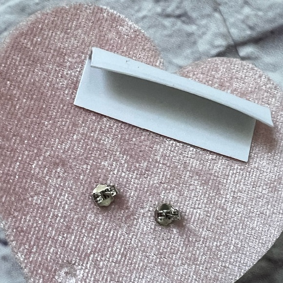 Isabella M sterling silver cubic zirconia triple diamond earrings - Picture 4 of 5